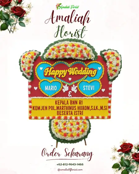Papan Bunga Pernikahan Onje